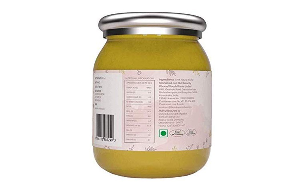 Himalayan Natives 100% Natural Himalayan Cow Ghee    Glass Jar  500 millilitre